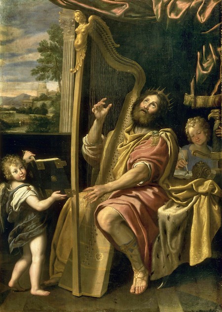 Domenico Zampieri, el Dominiquín: el canto del Rey David (óleo).