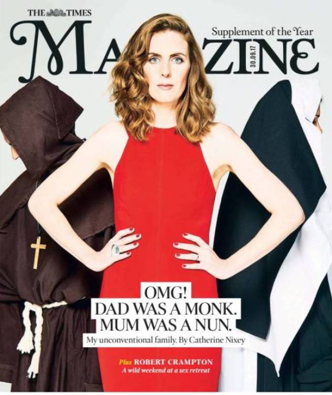 Catherine Nixey en portada de The Times Magazine, con su trauma familiar