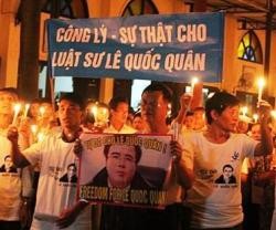 Vigilia de oración pidiendo la liberación del abogado católic Le Quoc