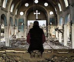 Iglesia destruida en Siria.