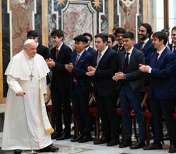 El Papa, con los seminaristas de Madrid.