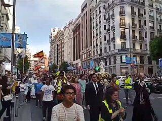 Rosario joven por las calles de Madrid