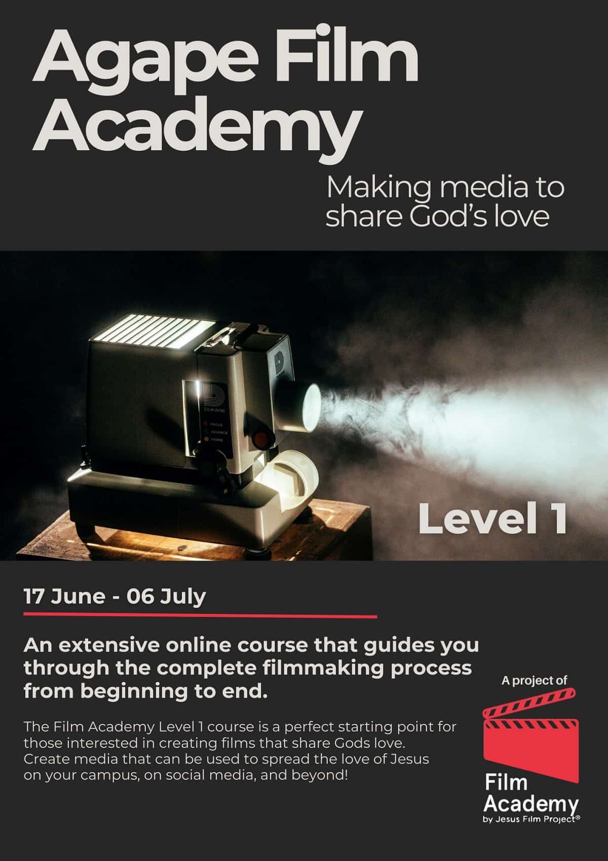 ¿Quieres aprender a hacer vídeos y cortos para evangelizar? Ahora cuentas con Agape Film Academy