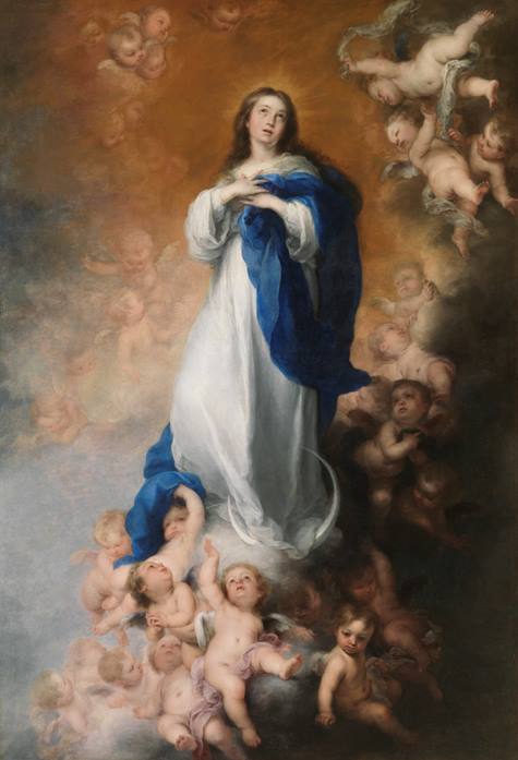 La Inmaculada Concepción pintada en 1665 por Bartolomé Esteban Murillo para el Hospital de los Venerables Sacerdotes de Sevilla.