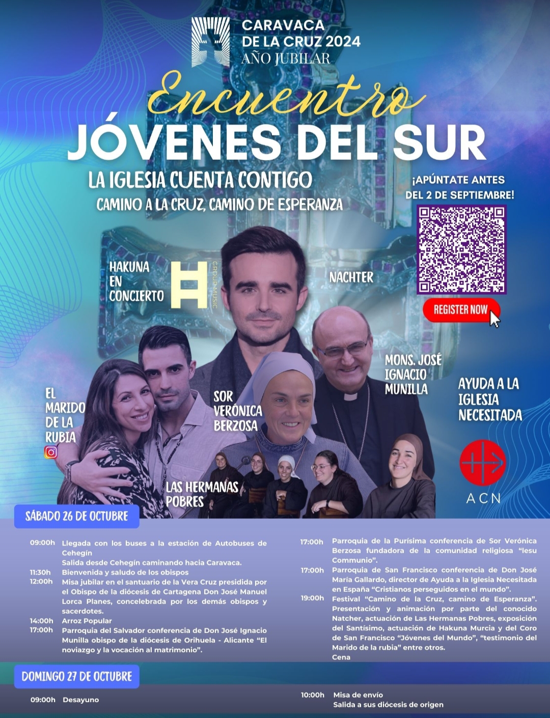 Festival de jóvenes en Caravaca (Murcia), este octubre: con Munilla, Nachter, Hakuna y muchos más
