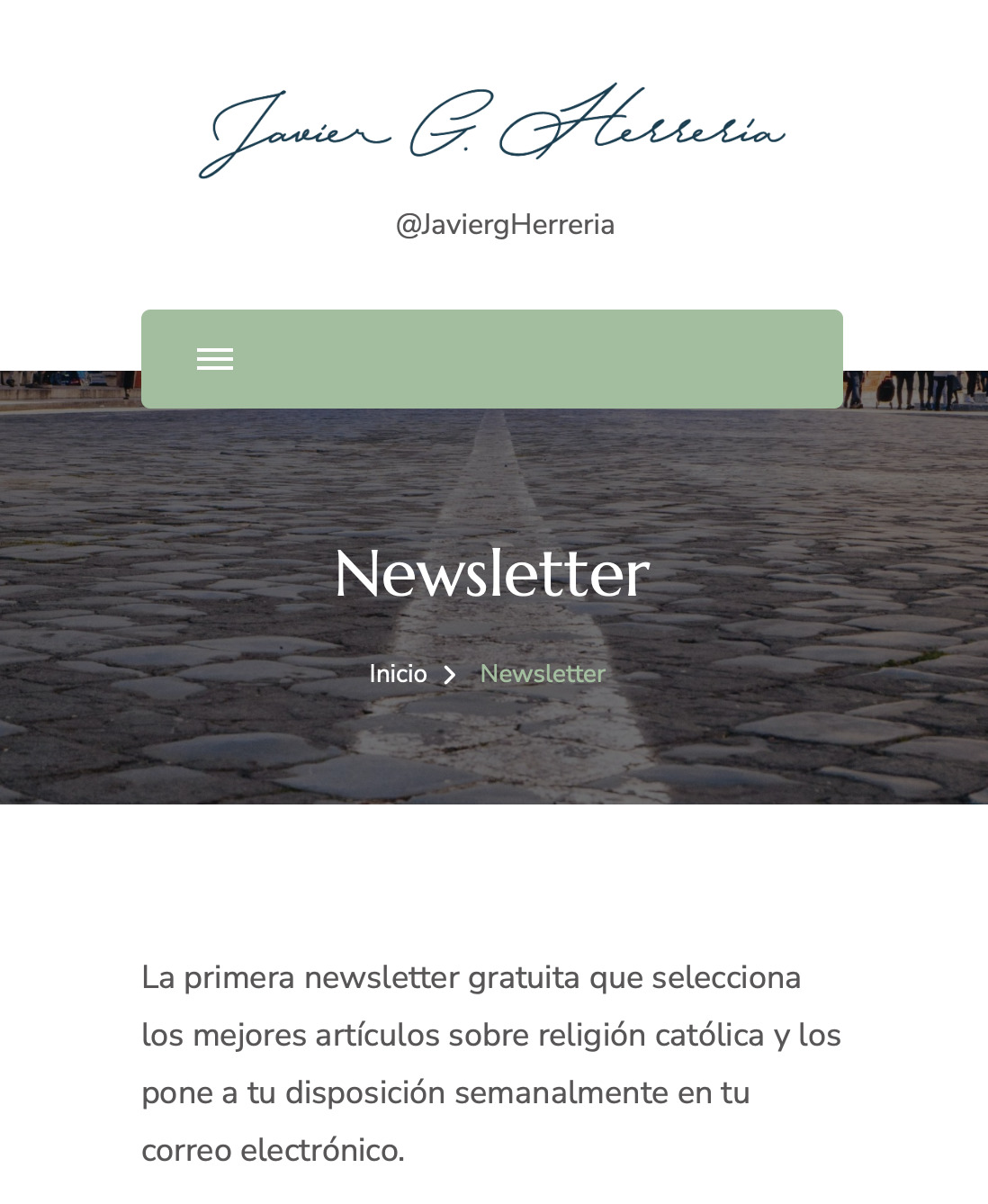 Diseño de la newsletter gratuita que envía García Herrería.