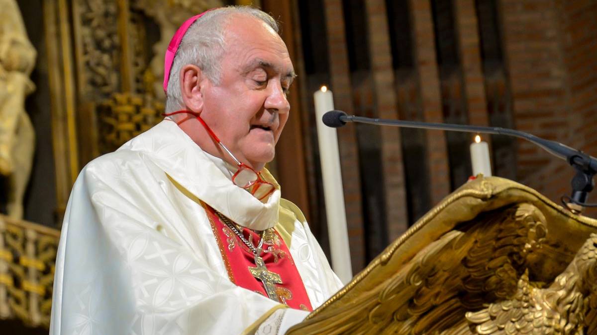 Ángel Pérez, obispo de Barbastro, presidió el pasado sábado en Torreciudad la misa de la Jornada Mariana de la Familia.