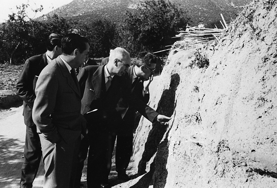 Albareda en trabajo de campo.