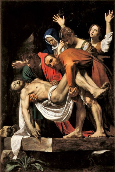 'Descendimiento', lienzo al óleo de Michelangelo Merisi, llamado Caravaggio (1571-1610), c. 1604. Museos Vaticanos.