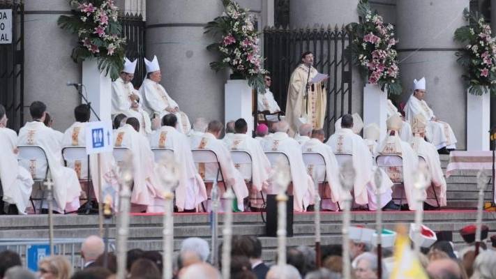 Un momento de la homilía del cardenal Cobo.