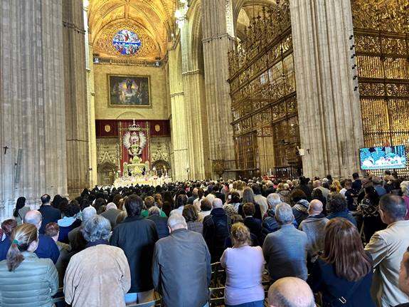 La misa de acción de gracias de este domingo por la beatificación de José Torres Padilla, en la catedral de Sevilla.