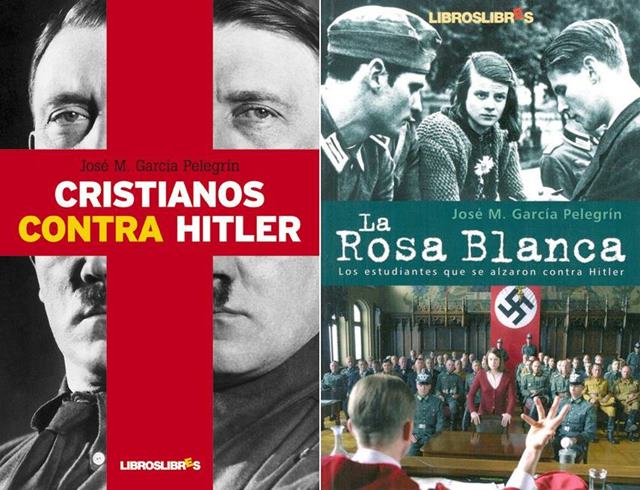 Dos de los libros de José María García Pelegrín sobre la Iglesia y el nacionalsocialismo.