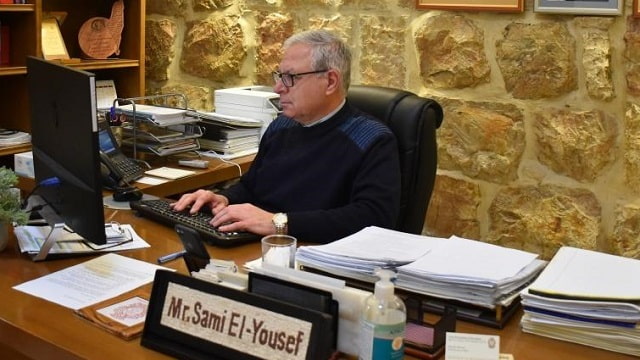 Sami El-Yousef es desde 2017 el laico al frente de la organización y gestión de recursos del Patriarcado Latino de Jerusalén