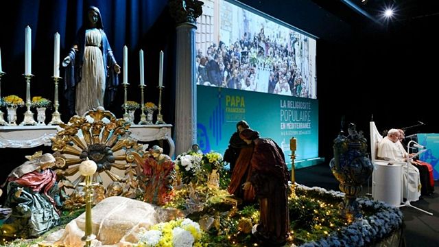 Un belén, expresión por excelencia de la piedad popular en este tiempo, presidió el congreso de Ajaccio.