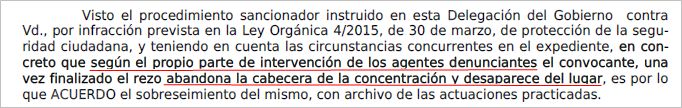 Resolución del expediente sancionador.