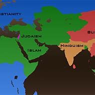 Un mapa animado expone en 90 reveladores segundos la historia de la expansión de las religiones