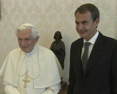 BENEDICTO XVI Y RODRÍGUEZ ZAPATERO EN EL VATICANO