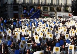 Concentración por la vida en la Puerta del Sol de Madrid