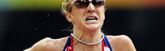 Rostro de sufrimiento de la corredora Paula Radcliffe... ya San Pablo comparaba la vida cristiana con una carrera que requiere esfuerzo