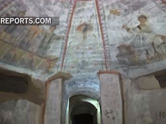 Espectaculares frescos en las catacumbas