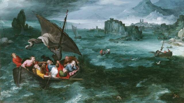 'Cristo en la tempestad del Mar de Galilea' (1596) de Jan Brueghel el Viejo. Museo Nacional Thyssen-Bornemisza.