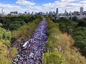 Buenos Aires, marcha provida: vista aérea