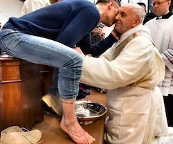Uno de los internos quiso agradecer al Papa de forma especial el gesto del lavatorio de pies y las palabras que lo precedieron.