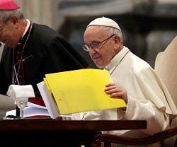 El Papa se reunió este lunes con los obispos, sacerdotes y religiosos de la Diócesis de Roma