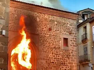 Fuego en la iglesia de San Martín