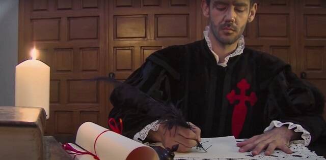 Un actor recrea a Luis de Requesens escribiendo sobre Lepanto