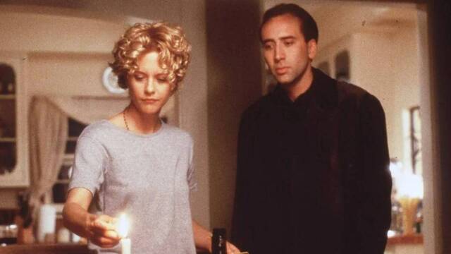 Meg Ryan y Nicolas Cage en 'Citi of Angels'.