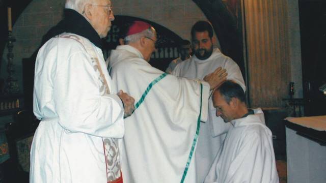 Javier Sartorius, en su compromiso como monje.