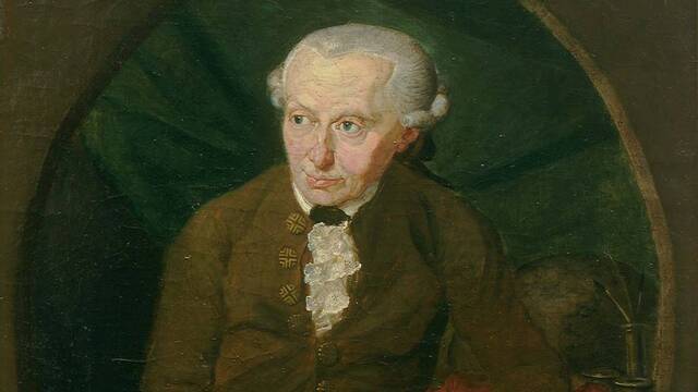 Retrato de Kant en 1791 (detalle), obra de Gottlieb Doebler.