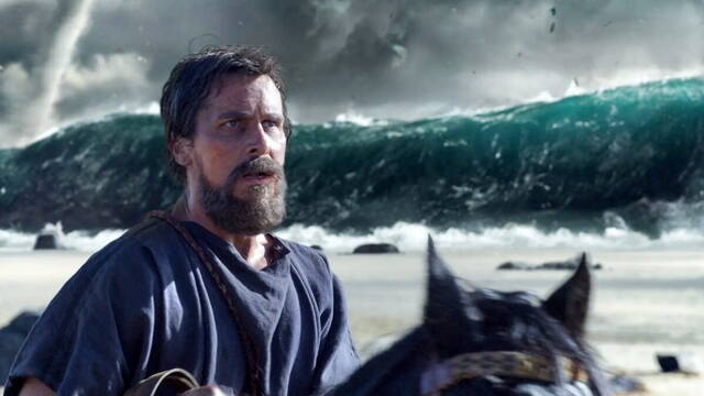 Christian Bale es Moisés en 'Éxodo. Dioses y reyes' (2014) de Ridley Scott. En la escena, el paso del Mar Rojo.