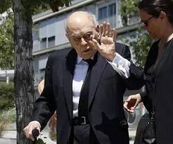 Jordi Pujol, durante 23 años presidente de la Generalitat, en el tanatorio de Sant Gervasi a la muerte de su esposa Marta Ferrusola
