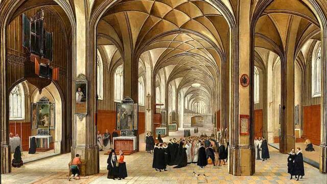  Interior de catedral gótica, de Pieter Neefs el Viejo (1606).