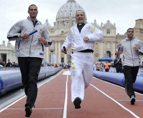 Atletas en el Vaticano