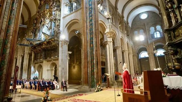 El arzobispo de Santiago de Compostela, Francisco José Prieto, en la solemnidad del Apóstol Santiago.