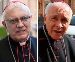 Los cardenales Baltazar Porras (izquierda) y Diego Padrón.