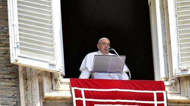 Francisco, durante el rezo del Ángelus.