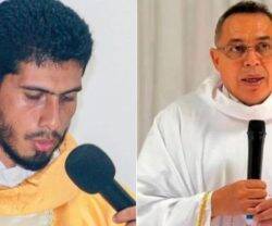 Los sacerdotes Denis Martínez y Leonel Balmaceda.