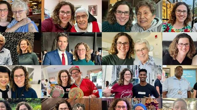 Amanda Achtman, junto a enfermos y ancianos amenazados por el sistema canadiense, y también con personalidades y activistas de la lucha provida. Foto: Dying to meet you.