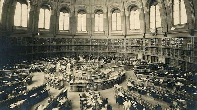 La célebre sala de lectura bajo bóveda del Museo Británico. Foto: British Museum.