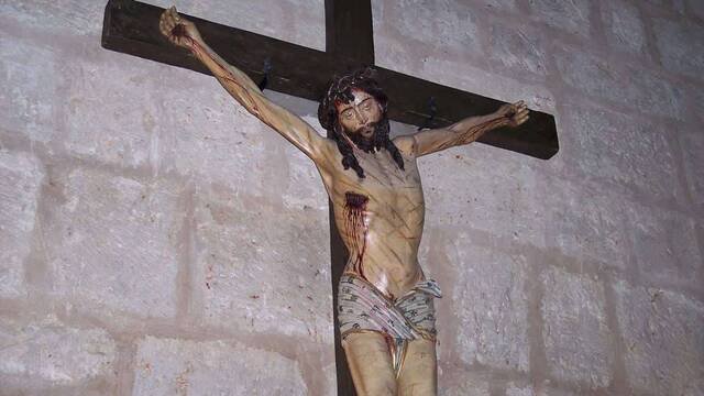 Cristo crucificado de la iglesia de San Francisco en Palencia, obra de Alejo de Vahía (c. 1500). Foto: Zoser / Wikipedia.