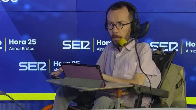 Pablo Echenique, durante una entrevista en la Cadena SER.