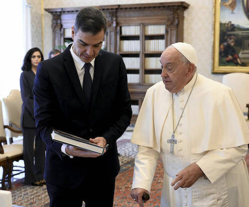 Sánchez con el Papa