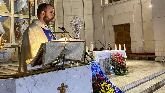 Alfredo Jiménez Romero en la misa del Pilar y la Hispanidad de 2024 de EWTN