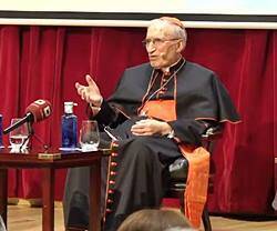 De izquierda a derecha en la foto: José Francisco Serrano Oceja, el cardenal Antonio María Rouco Varela y Bieito Rubido.