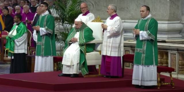 El Papa en la Misa de clausura del Sínodo de la Sinodalidad en la Basílica de San Pedro