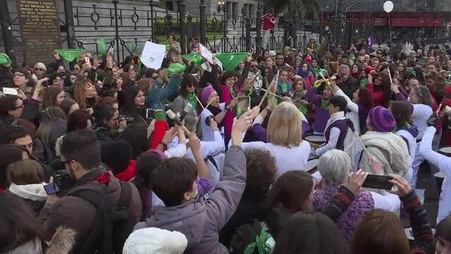 Manifestación abortista en Argentina.